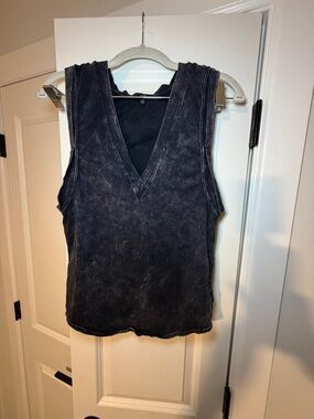 Joe's Jeans Washed Charcoal V-Neck Tank Top